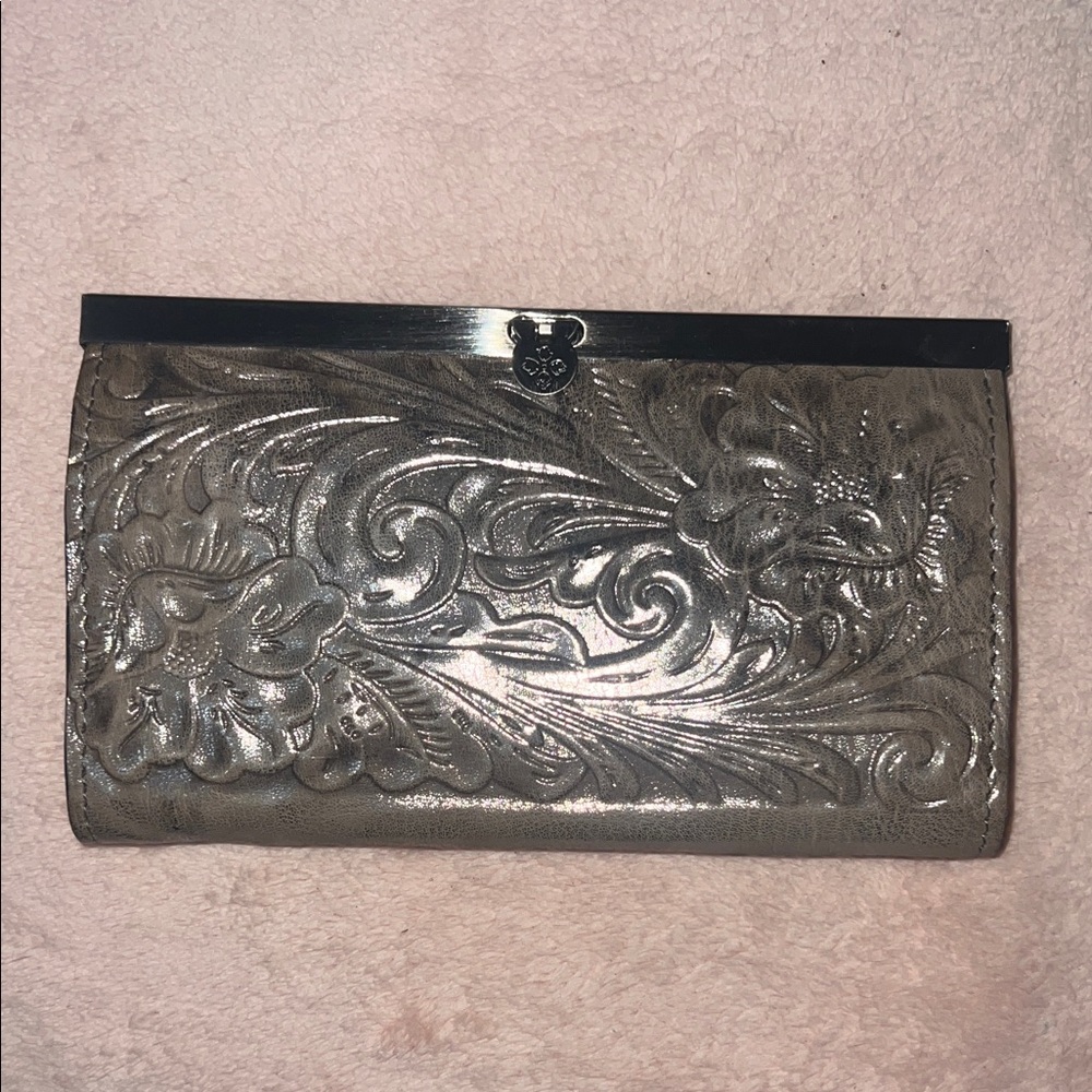 Patricia Nash Metallic Floral Embossed Clutch